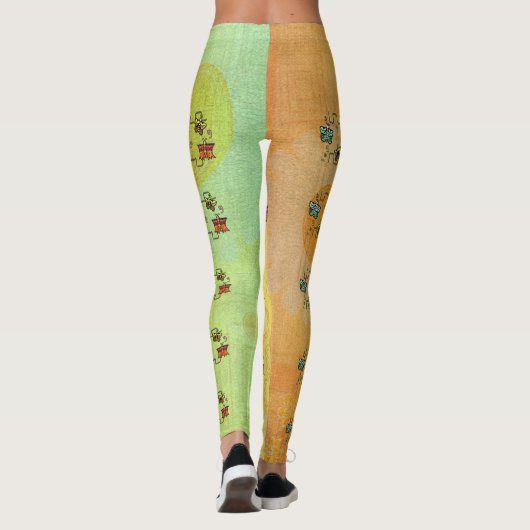 Zuni Butterfly Folk Art Leggings (Achterkant)