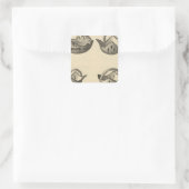 Zuni grails vierkante sticker (Tas)