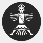Zuni Knifewing Ronde Sticker (Voorkant)