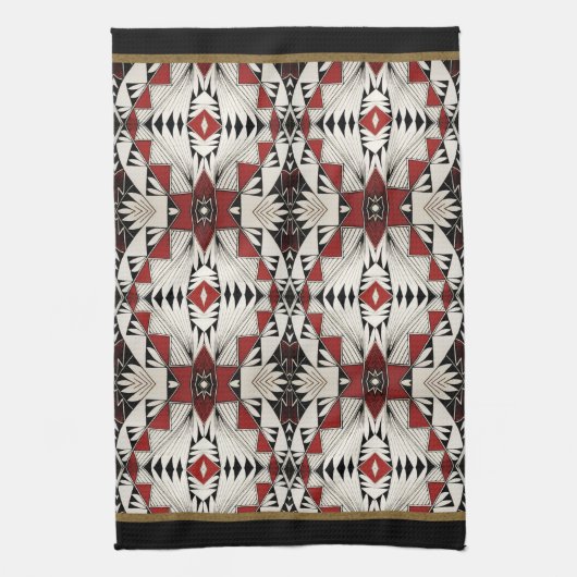 Zuni Pottery Design Theedoek (Verticaal)