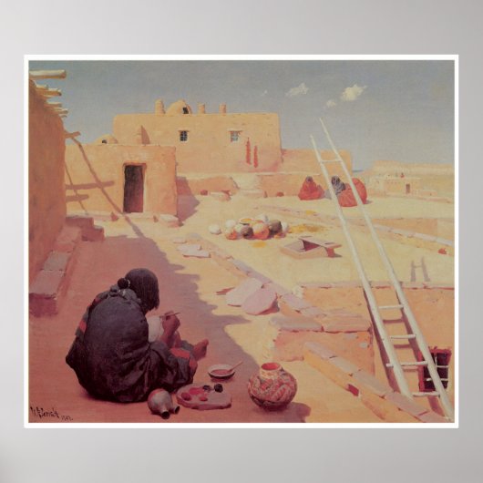 Zuni Pottery Maker, 1907 Poster (Voorkant)