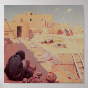 Zuni Pottery Maker Poster