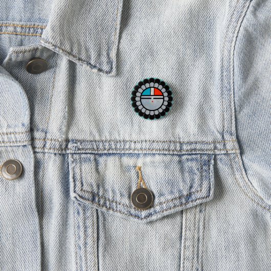 Zuni Sun Lapel Button (In situ)