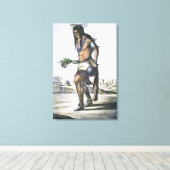 Zuni Tribesman, 1854 (kleurenlitho) Canvas Afdruk (Insitu (Houten vloer))