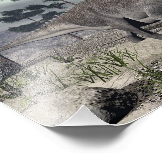 Zuniceratops dinosaur - 3D rendering Foto Afdruk (Hoek)