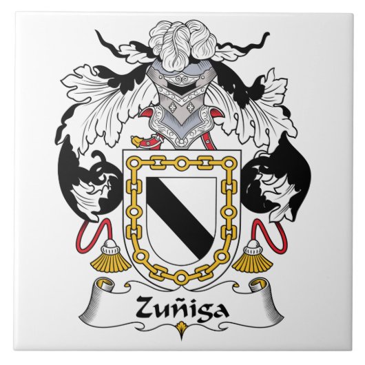 Zuniga Family Crest Tegeltje (Voorkant)