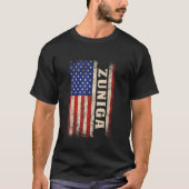 ZUNIGA Last Name Shirt ZUNIGA Name American Flag (Voorkant)