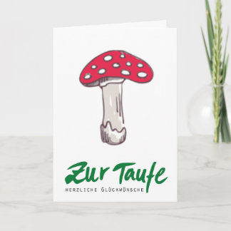 Zur Taufe: Glückwunschkarte Fliegenpilz Kaart