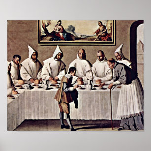 Zurbaran de Francisco - St. Hugo van Grenoble Poster