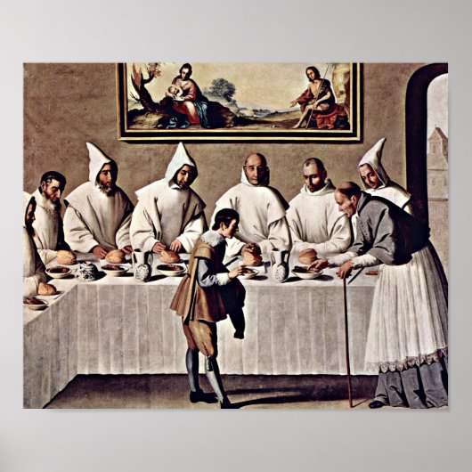 Zurbaran de Francisco - St. Hugo van Grenoble Poster (Voorkant)