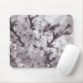 Zure Cherry Tree Black en White Muismat (Met muis)