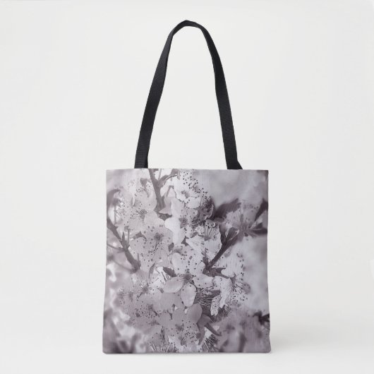 Zure Cherry Tree Black en White Tote Bag (Voorkant)