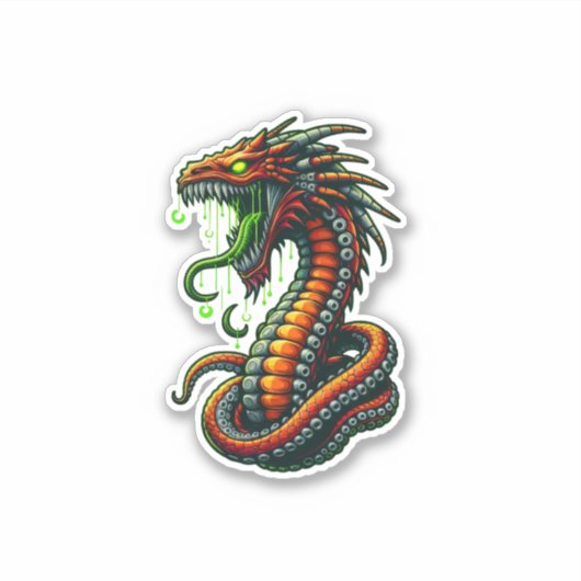 Zure Cyber Dragon Sticker (Voorkant)