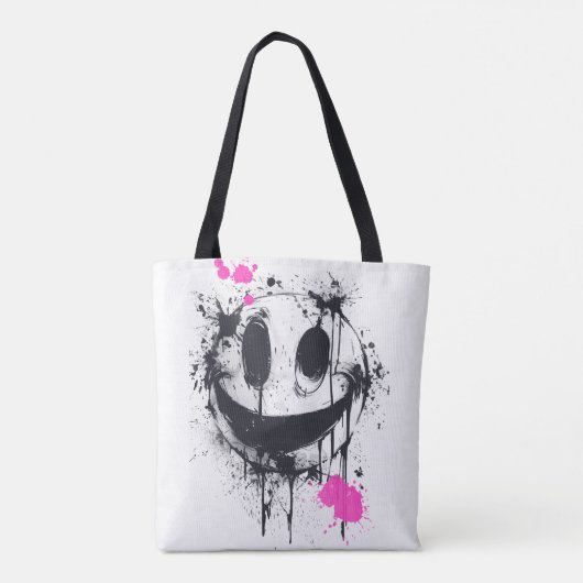 Zure glimlach tote bag (Achterkant)