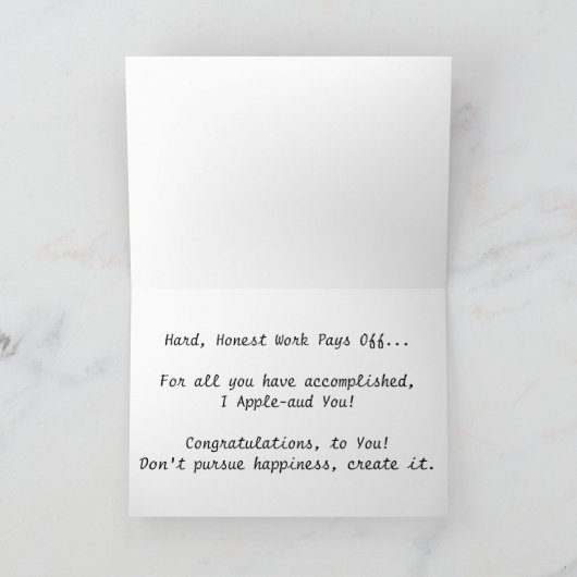 "Zure groene appel" felicitatie Kaart (Binnen)