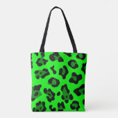 zure groene luipaard tote bag (Achterkant)