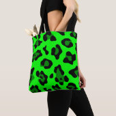 zure groene luipaard tote bag (Dichtbij)