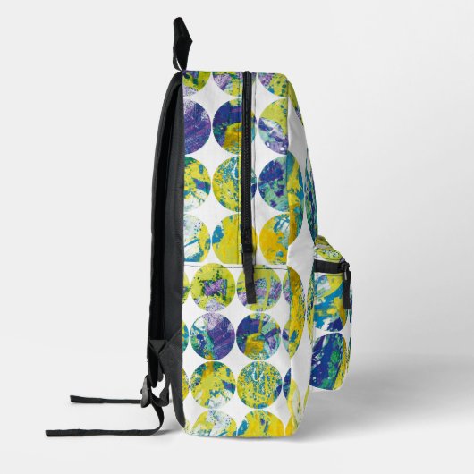 Zure grunge stippen. bedrukte rugzak (Links)