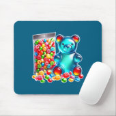 Zure kauwgom beer snoep muismat (Met muis)