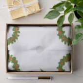 Zure kerst holly rode bessen tissuepapier (Geschenk)