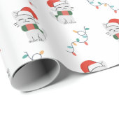 Zure kerstklep met moffelkerstmanshat cadeaupapier (Rol Hoek)