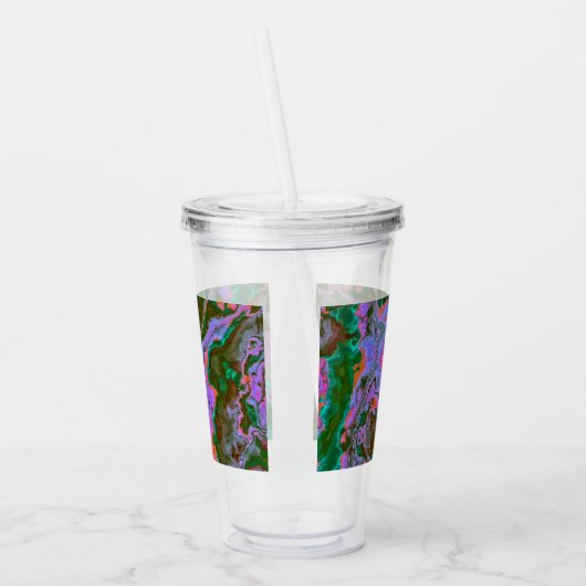 Zure marmer acryltumbler acryl drinkbeker (Links)