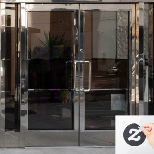 Zure marmer Window Cling Raamsticker (Kantoordeur)