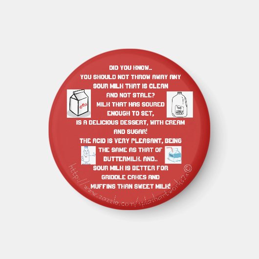 "Zure melk" Magneet (Voorkant)