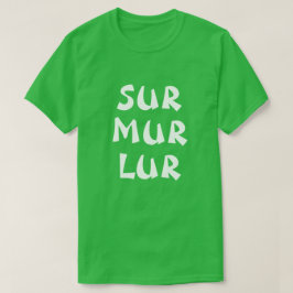 zure muurdutje in Noors groen T-shirt