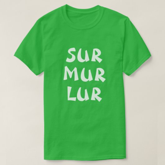 zure muurdutje in Noors groen T-shirt (Design voorkant)