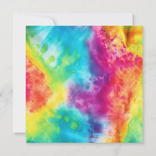 Zure neon regenboogdas kleurstof kaart (Voorkant)