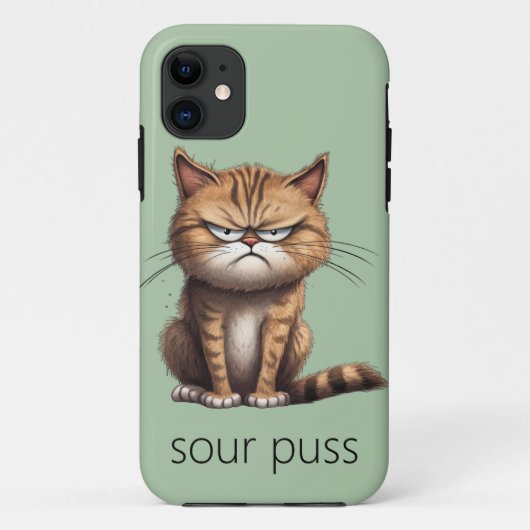 Zure Puss Grappig Case-Mate iPhone Case (Achterkant)