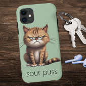 Zure Puss Grappig Case-Mate iPhone Case
