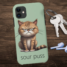 Zure Puss Grappig Case-Mate iPhone Case