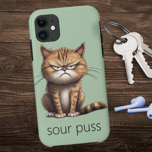 Zure Puss Grappig Case-Mate iPhone Case