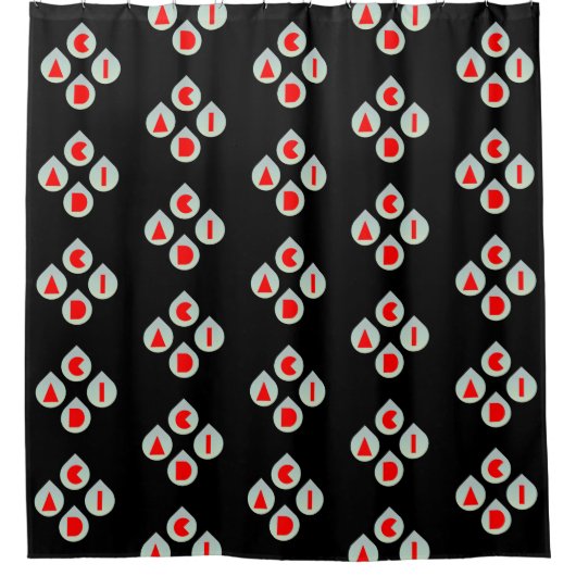 Zure regen douchegordijn (Voorkant)