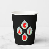 Zure regen papieren bekers (Achterkant)