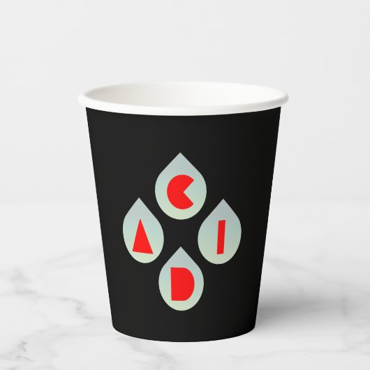 Zure regen papieren bekers (Voorkant)