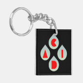 Zure regen sleutelhanger (Voorkant Links)