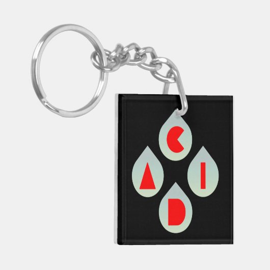 Zure regen sleutelhanger (Voorkant Links)