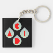 Zure regen sleutelhanger (Achterkant)