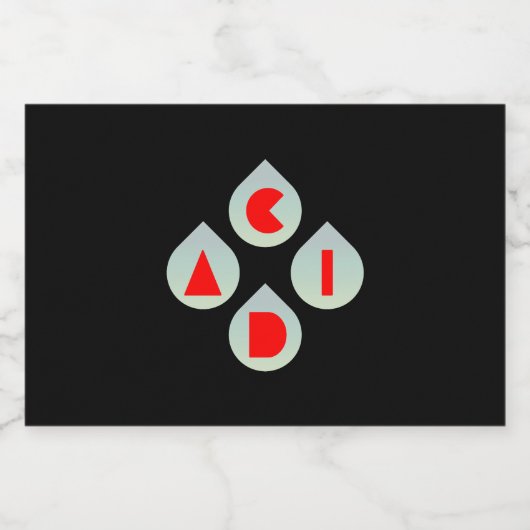 Zure regen sparkling wijnetiket (Enkel label)