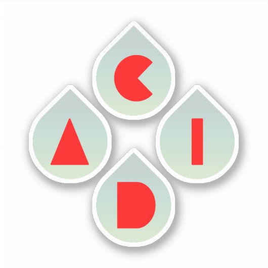 Zure regen sticker (Voorkant)