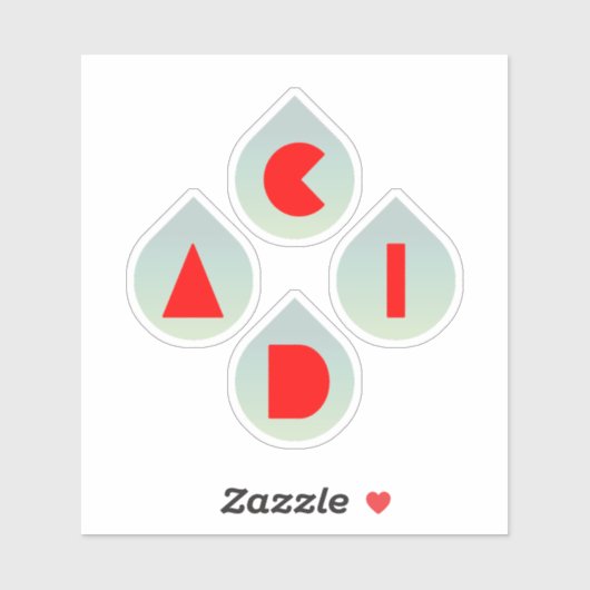 Zure regen sticker (Vel)