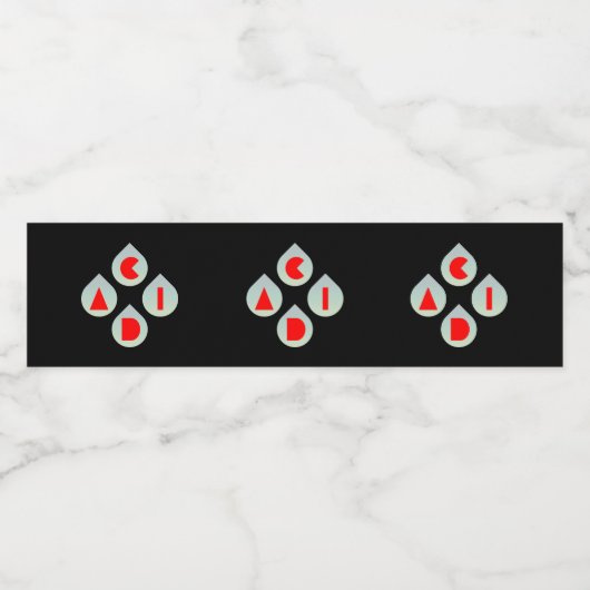 Zure regen waterfles etiket (Enkel label)