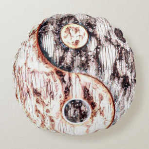 Zure reis Yin Yang Artisan Rond Kussen