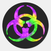 Zure spiraal Biohazard Symbool Sticker (Voorkant)