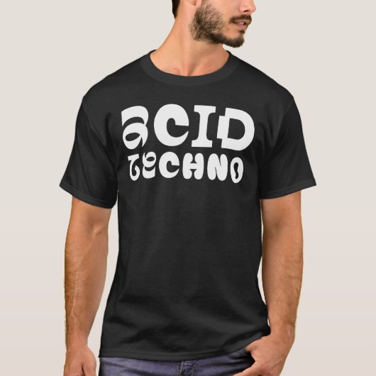 Zure Techno Pulse Typografie T-shirt (Voorkant)