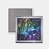 Zure Vloeibare Post-it Notitie van Rainbow Ripple Magneet (Voorkant / Achterkant)