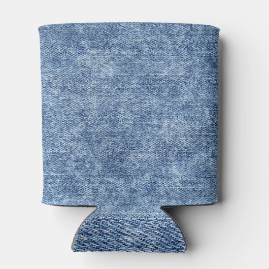 Zure was blauwe denim, close-up textuur. blikjeskoeler (Achterkant)